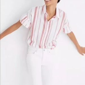 Madewell Central Button Down Ruffle Sleeve - S